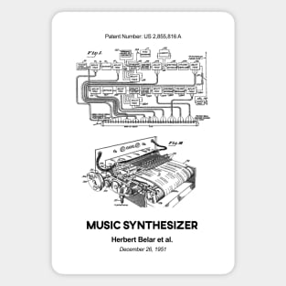 Music Synthesizer Patent Black Magnet